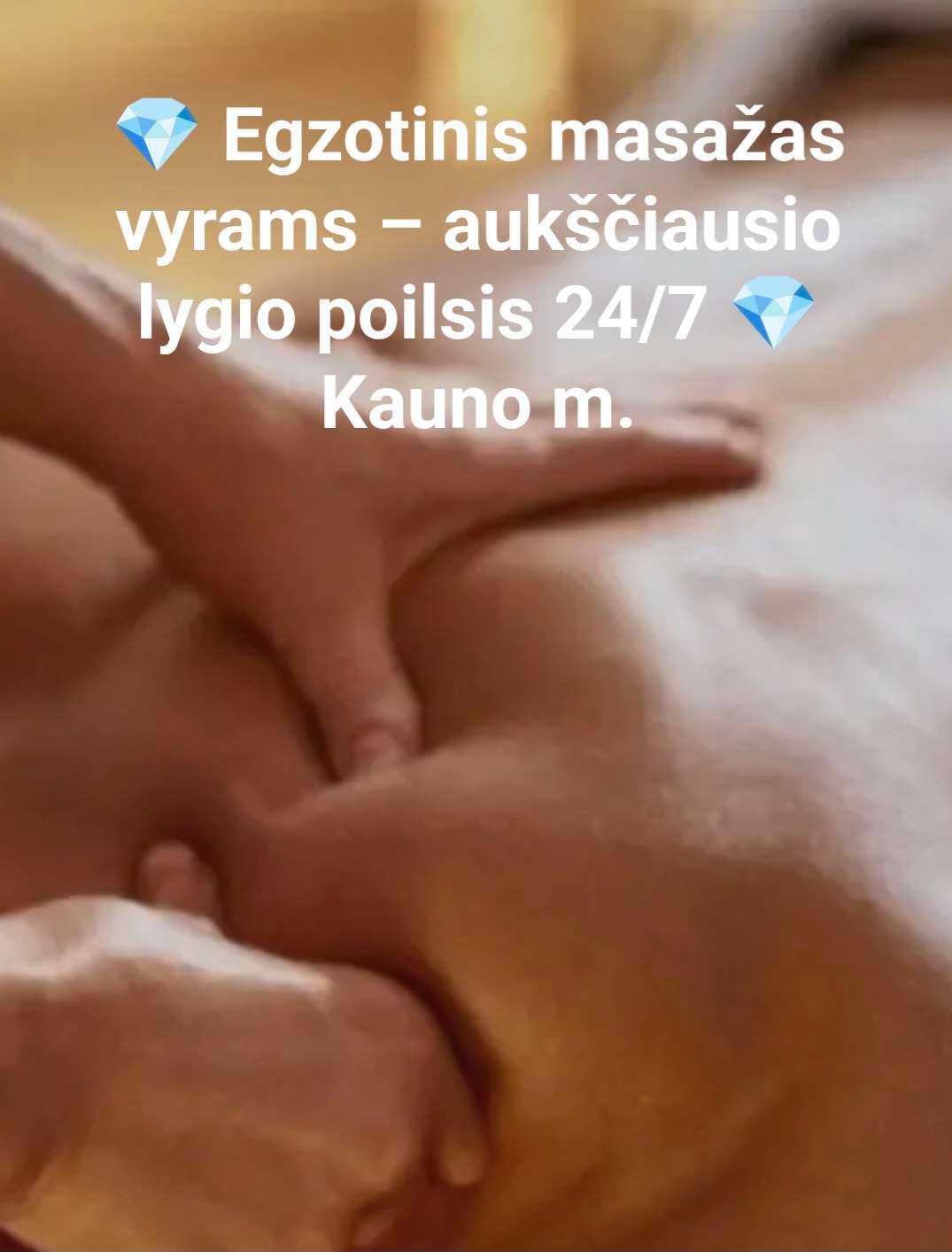 💎 Egzotinis masažas vyrams – aukščiausio lygio poilsis 24/7 💎