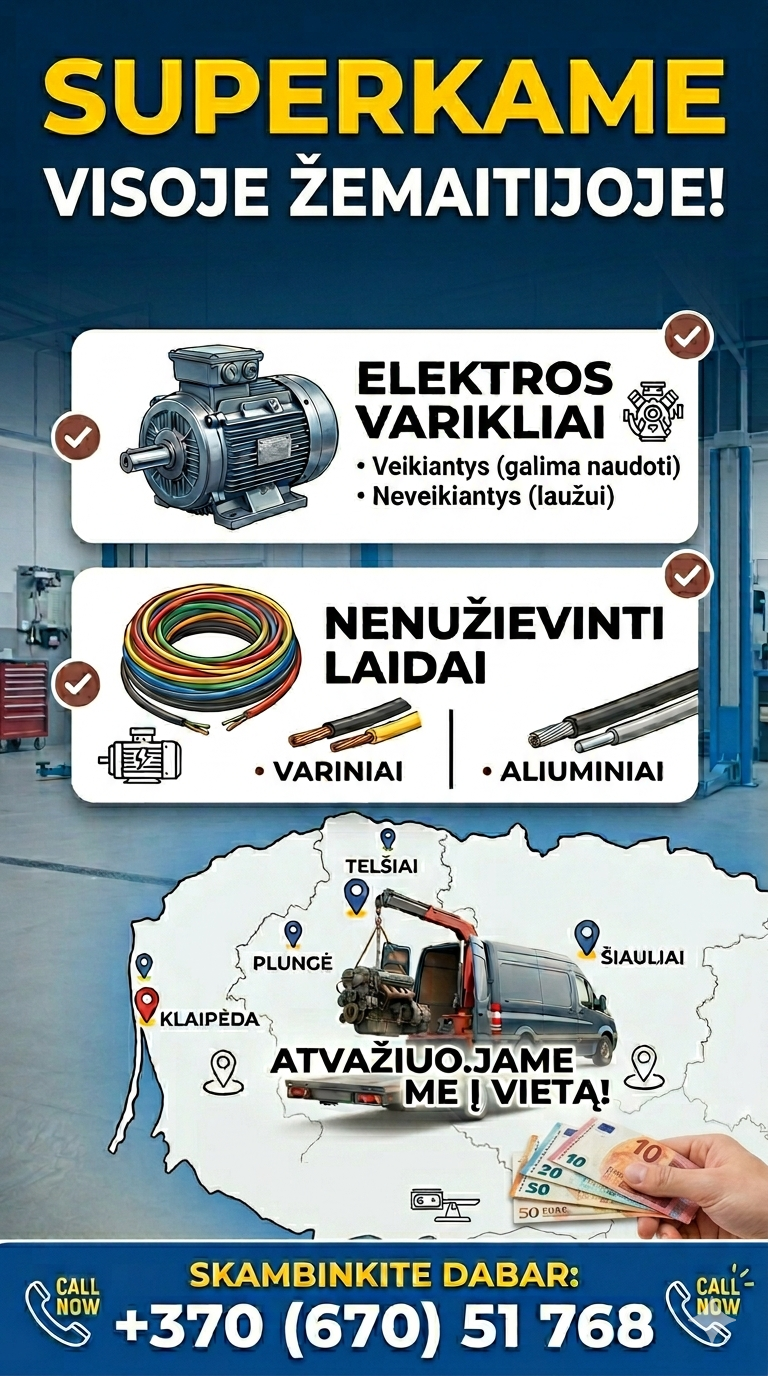 Superkame,elektros variklius,laidus