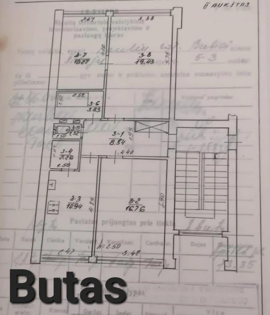 Parduoda 3k.butą.Bubių k.Šiaulių r.
