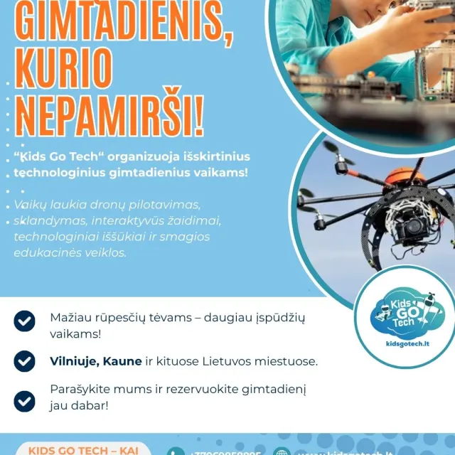 Gimtadienio šventė su KidsGoTech