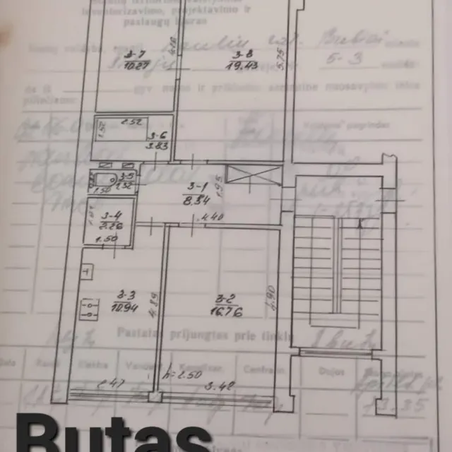 Parduoda 3k.butą.Bubių k.Šiaulių r.